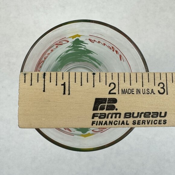 Vintage 1990 Abbey Press Merry Christmas Glass Tumbler Trees 4-Piece Set 12 oz - Picture 10 of 15